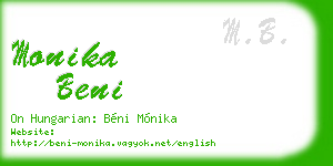 monika beni business card
